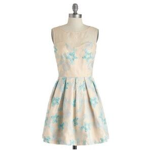 Modcloth "Seashell We Dance?" Dress by Nishe Sz UK 14, US 10 EUC